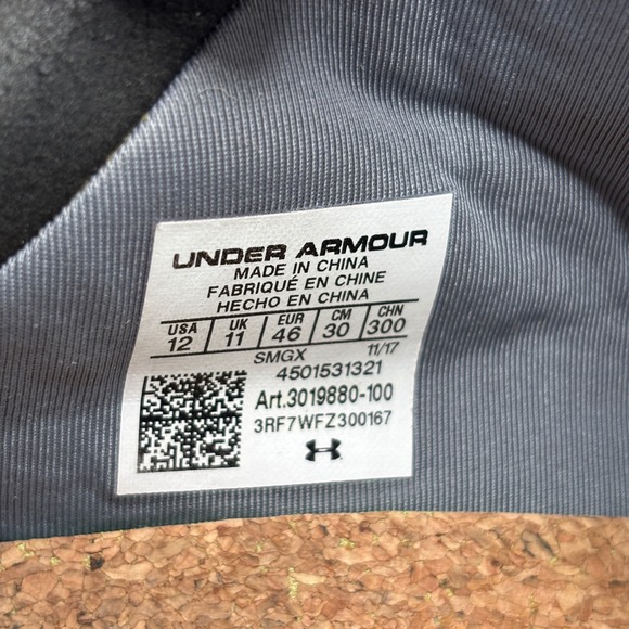 Under Armour White Performance SL Spikesless Golf Shoes Men Sz 12 - Picture 2 of 8